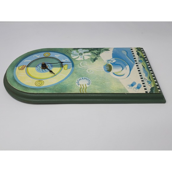 Vintage Coffee Theme Wooden Wall Clock Quartz Handmade Style Decor - Picture 2 of 7